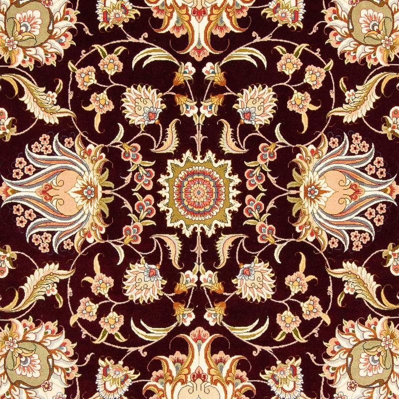 Persisk tæppe - Tabriz - Royal - 314 x 203 cm - mørkerød