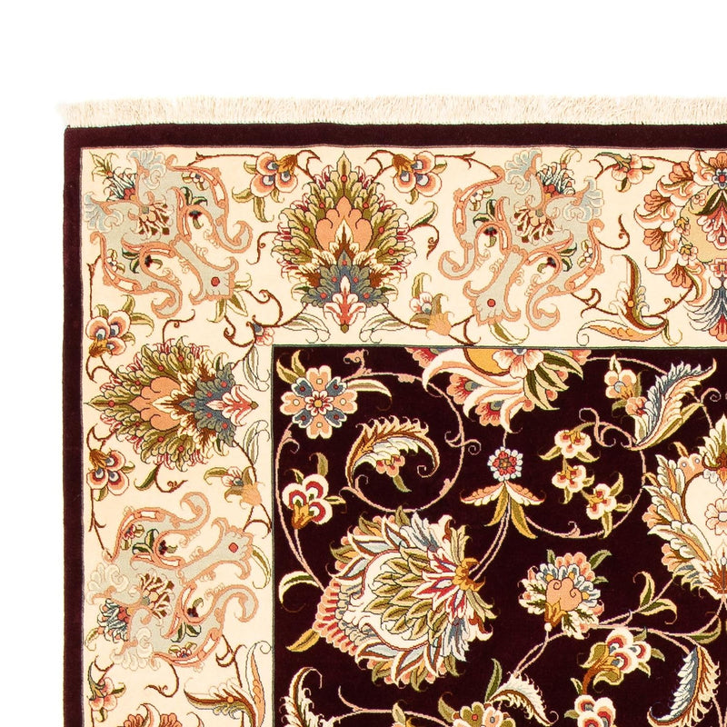 Persisk tæppe - Tabriz - Royal - 314 x 203 cm - mørkerød