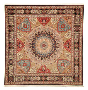 Persisk tæppe - Tabriz - Royal firkantet  - 254 x 250 cm - flerfarvet