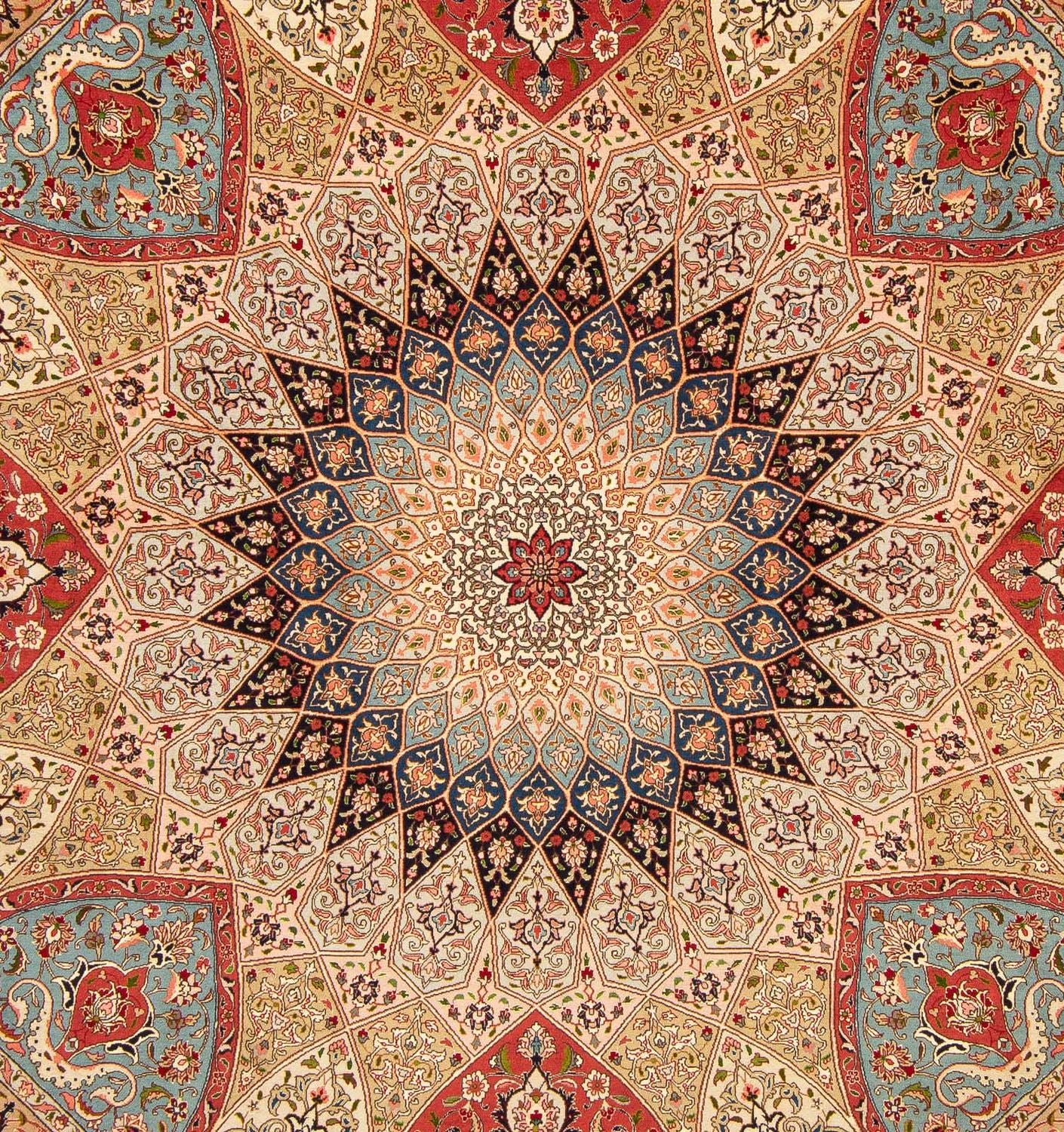 Persisk tæppe - Tabriz - Royal firkantet  - 254 x 250 cm - flerfarvet