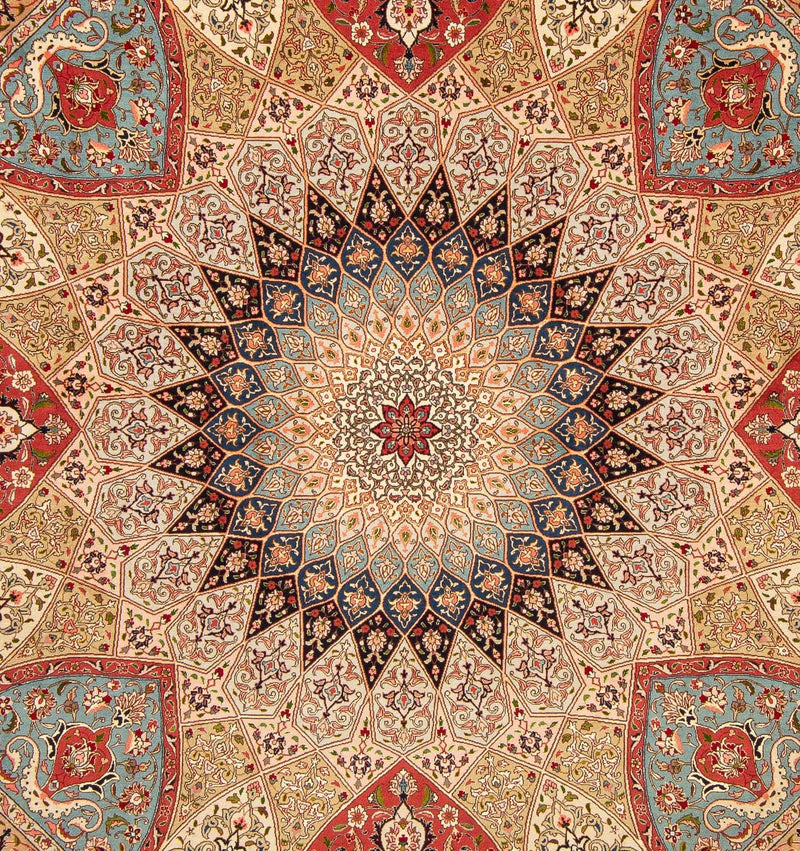 Persisk tæppe - Tabriz - Royal firkantet  - 254 x 250 cm - flerfarvet
