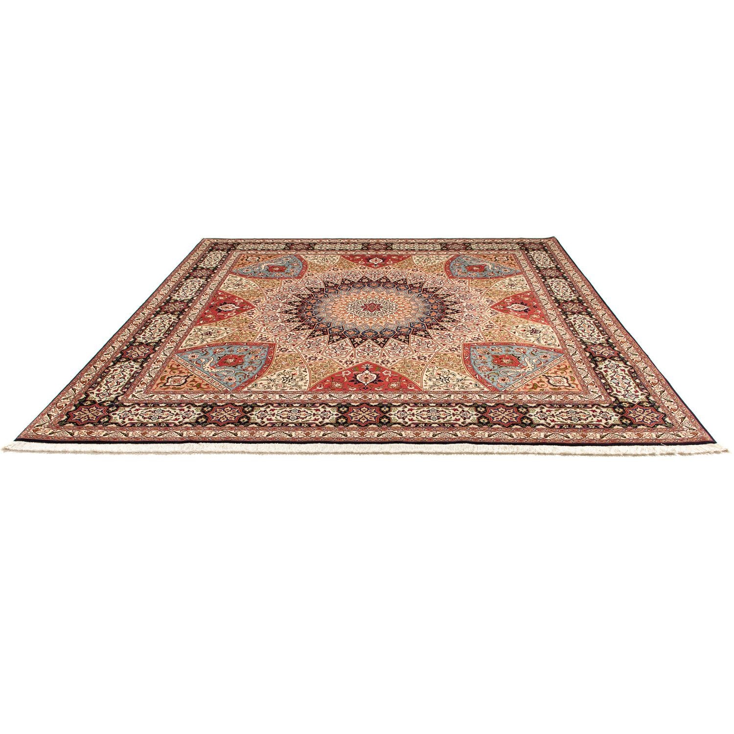 Persisk tæppe - Tabriz - Royal firkantet  - 254 x 250 cm - flerfarvet