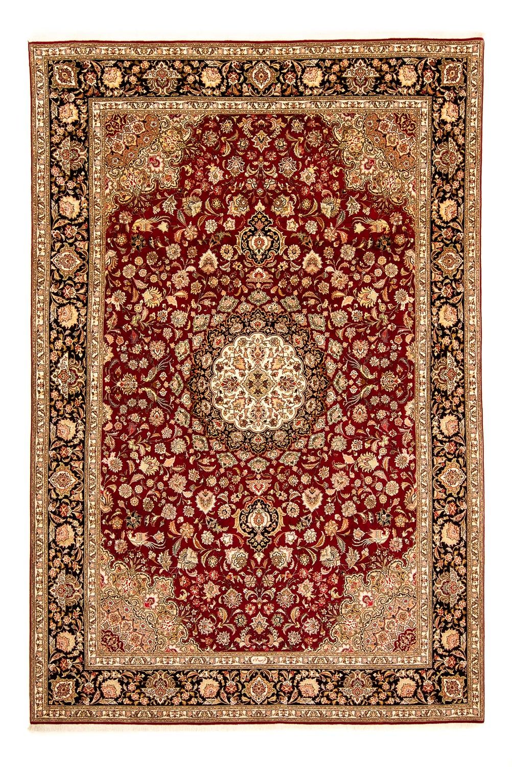 Persisk tæppe - Tabriz - Royal - 364 x 247 cm - mørkerød