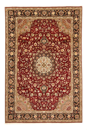Persisk tæppe - Tabriz - Royal - 364 x 247 cm - mørkerød