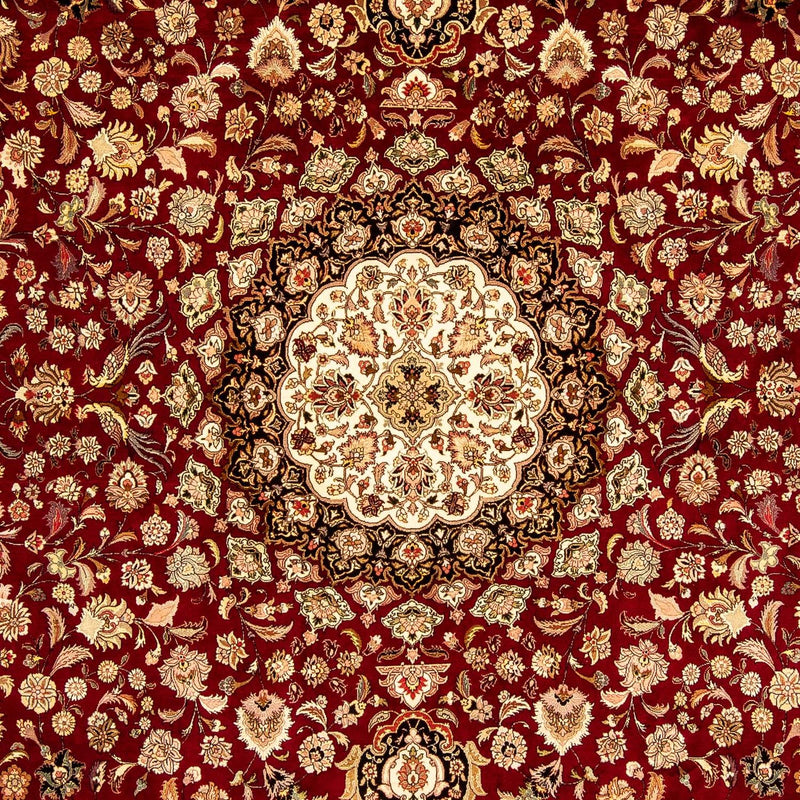 Persisk tæppe - Tabriz - Royal - 364 x 247 cm - mørkerød