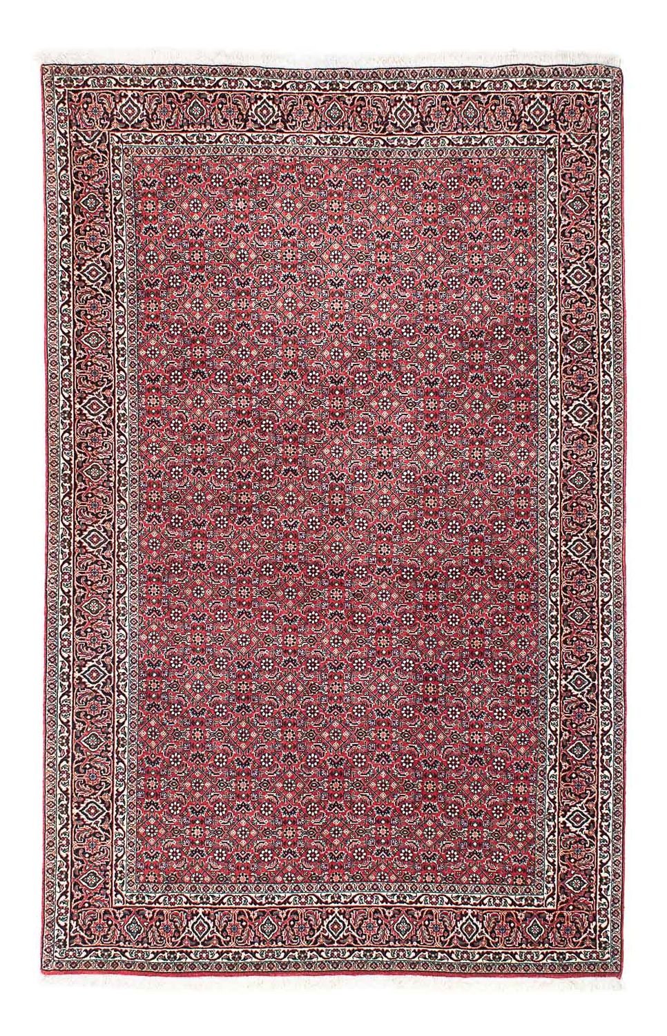 Persisk tæppe - Bijar - 208 x 132 cm - rød