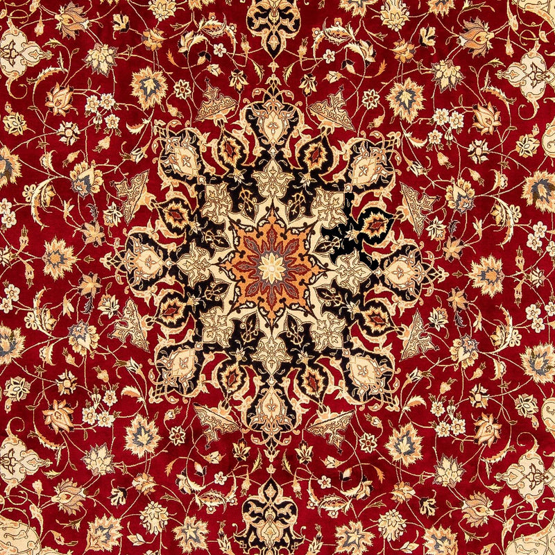 Persisk tæppe - Tabriz - Royal - 343 x 255 cm - mørkerød