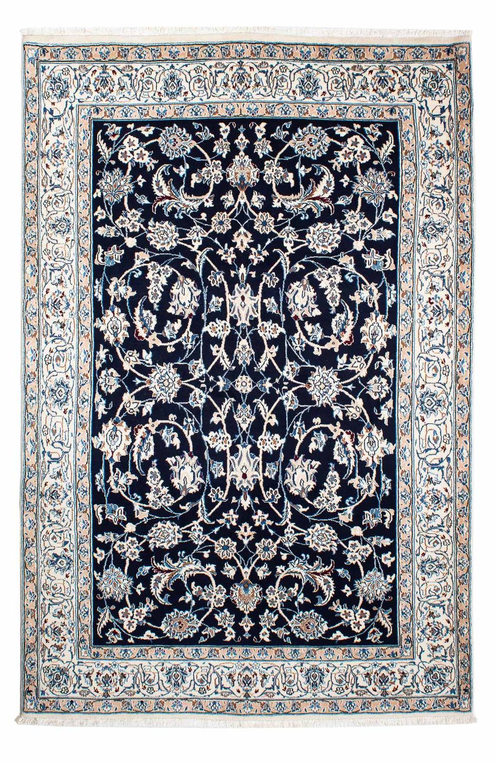 Persisk tæppe - Nain - Royal - 231 x 155 cm - mørkeblå