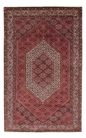 Persisk tæppe - Bijar - 255 x 153 cm - mørkerød