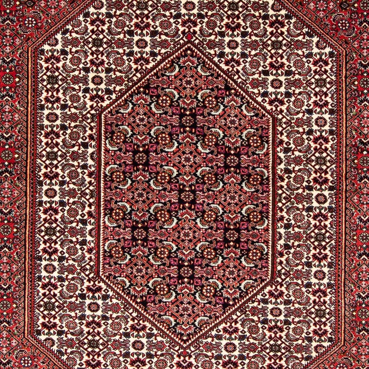 Persisk tæppe - Bijar - 255 x 153 cm - mørkerød