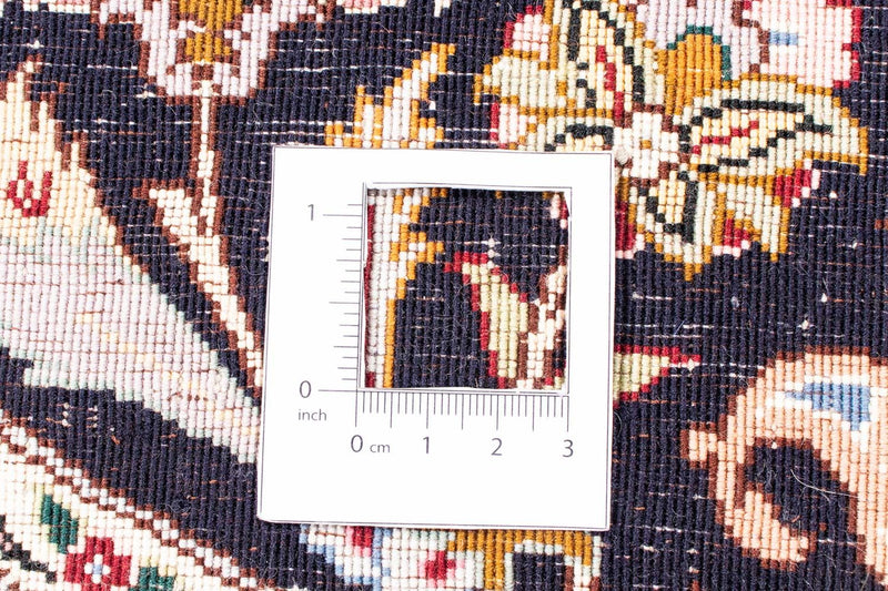 Persisk tæppe - Tabriz - Royal rundt  - 245 x 245 cm - mørkerød