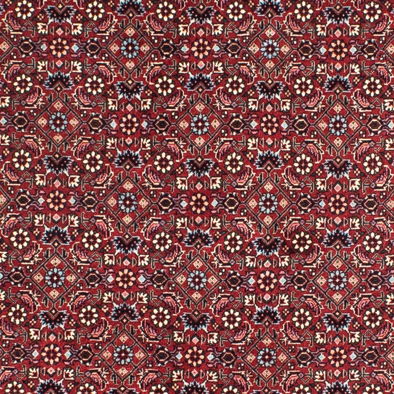 Persisk tæppe - Bijar rundt  - 155 x 155 cm - mørkerød