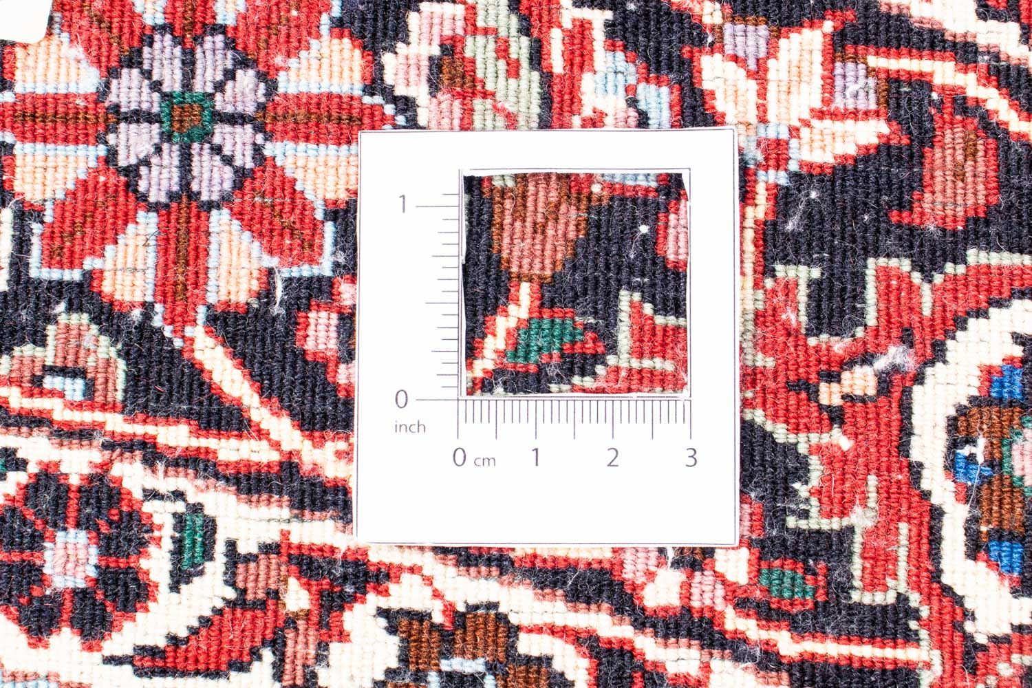 Persisk tæppe - Bijar rundt  - 155 x 155 cm - mørkerød