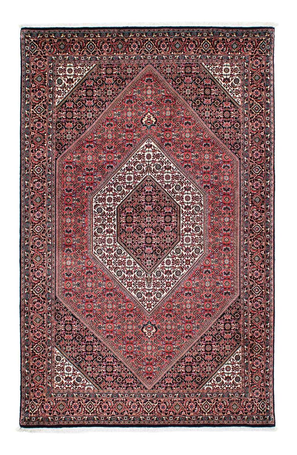 Persisk tæppe - Bijar - 210 x 136 cm - lysrød