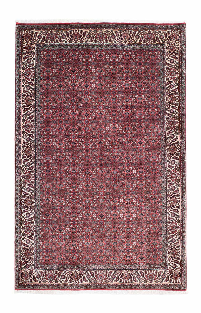 Persisk tæppe - Bijar - 204 x 129 cm - lysrød