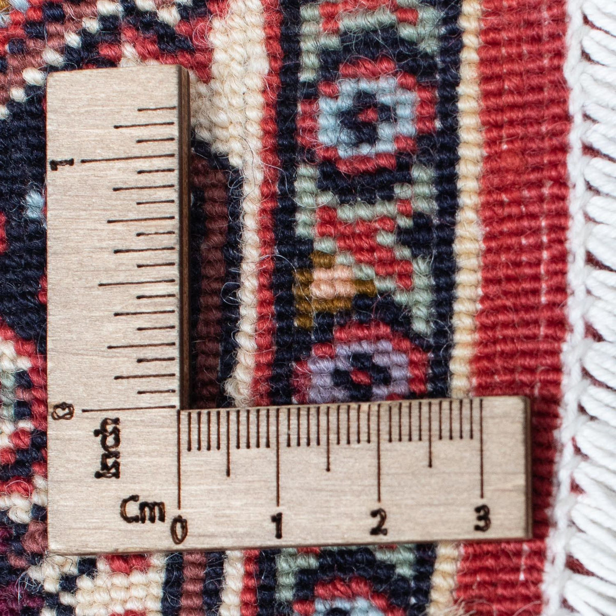 Løber Persisk tæppe - Bijar - 380 x 75 cm - mørkerød