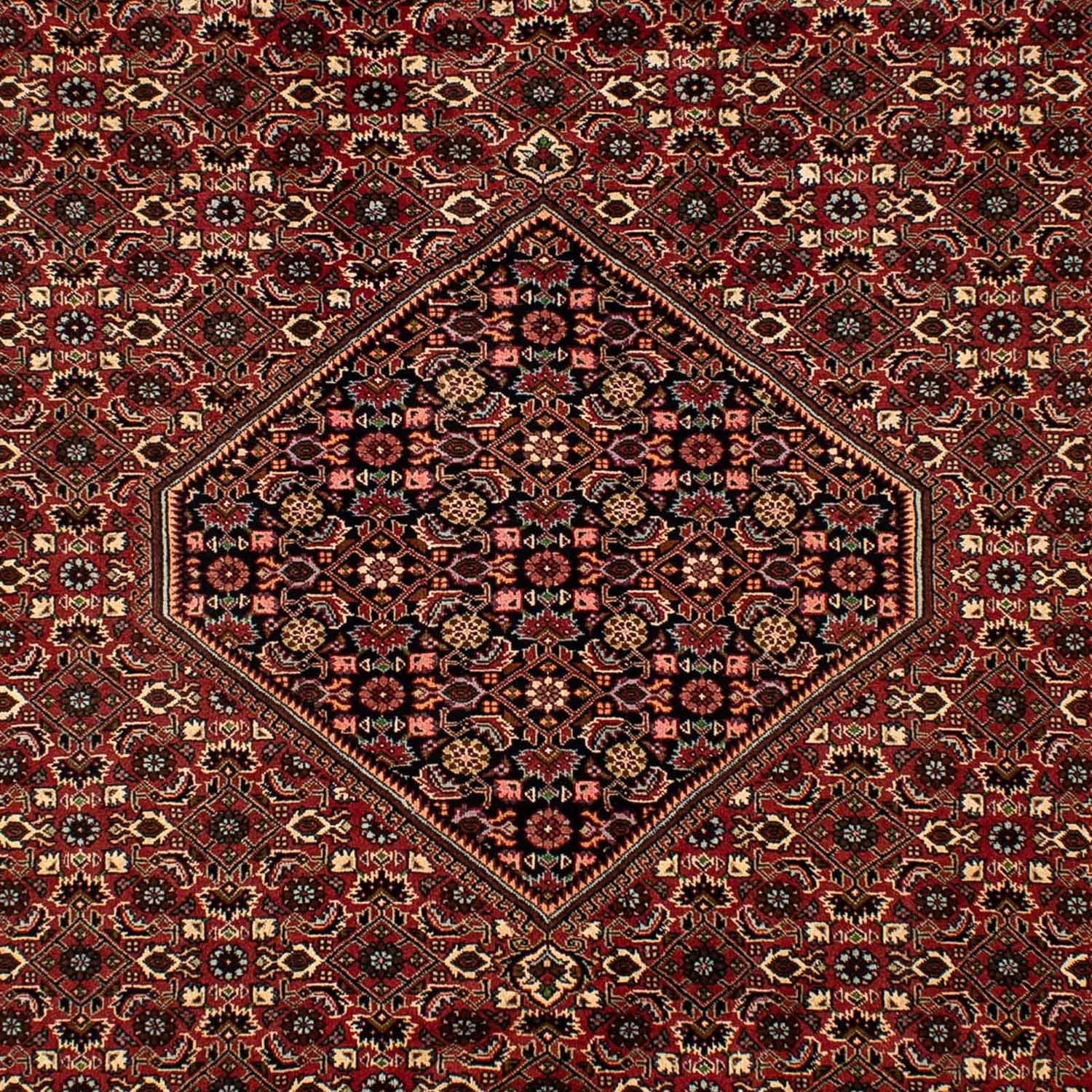 Persisk tæppe - Bijar - 297 x 202 cm - mørkerød