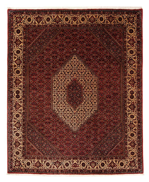 Persisk tæppe - Bijar - 255 x 205 cm - mørkerød