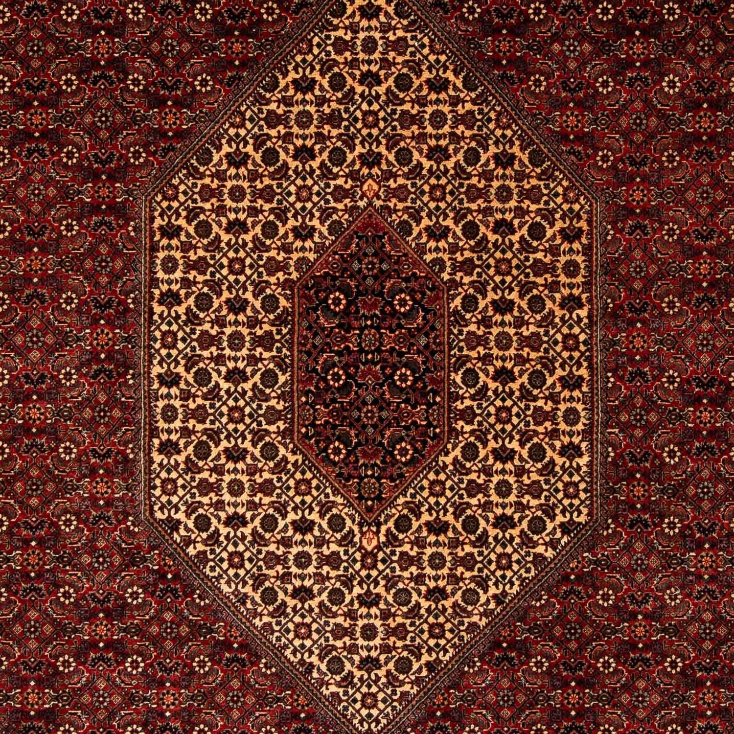 Persisk tæppe - Bijar - 255 x 205 cm - mørkerød