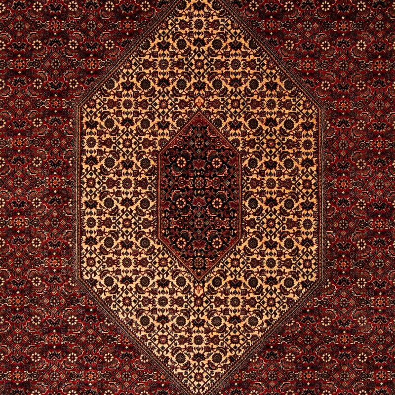Persisk tæppe - Bijar - 255 x 205 cm - mørkerød