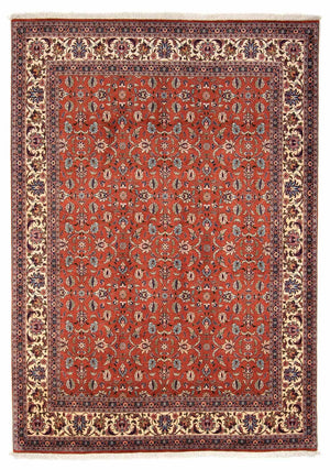 Persisk tæppe - Bijar - 242 x 173 cm - mørkerød