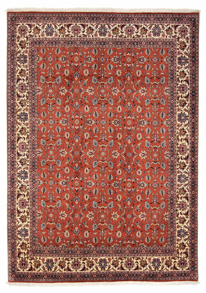 Persisk tæppe - Bijar - 242 x 173 cm - mørkerød