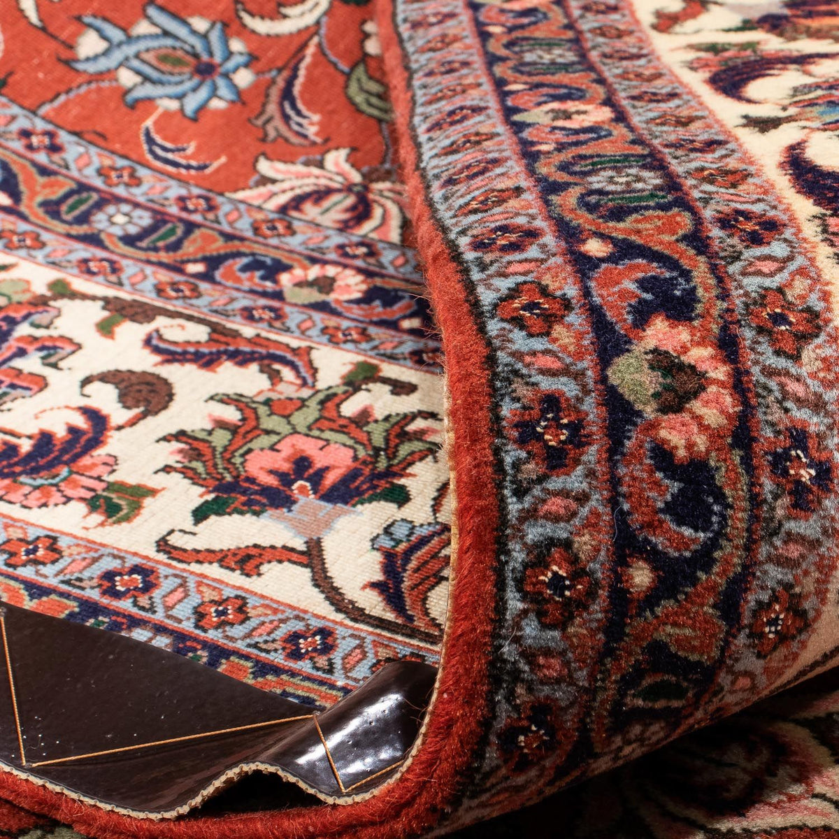 Persisk tæppe - Bijar - 242 x 173 cm - mørkerød