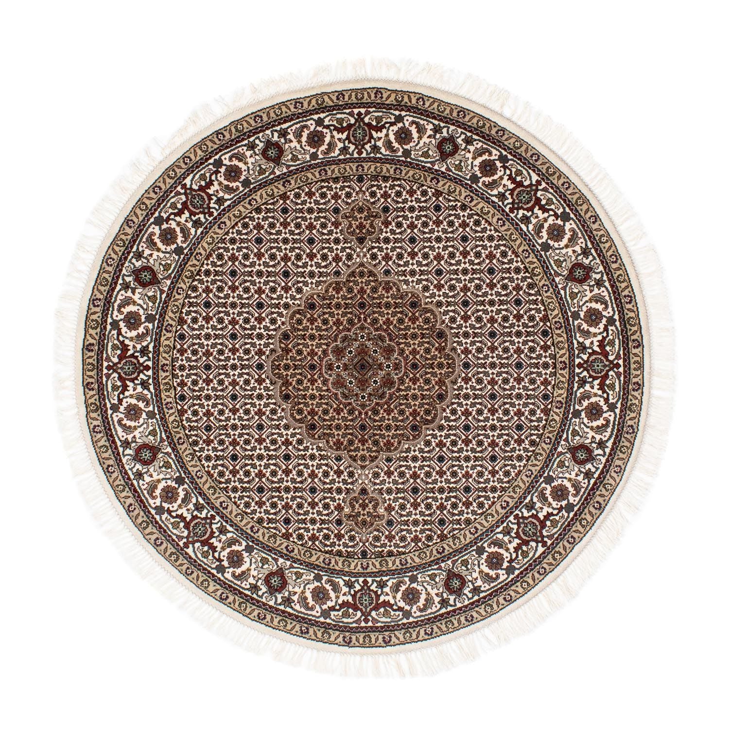 Persisk tæppe - Tabriz rundt  - 150 x 150 cm - flerfarvet