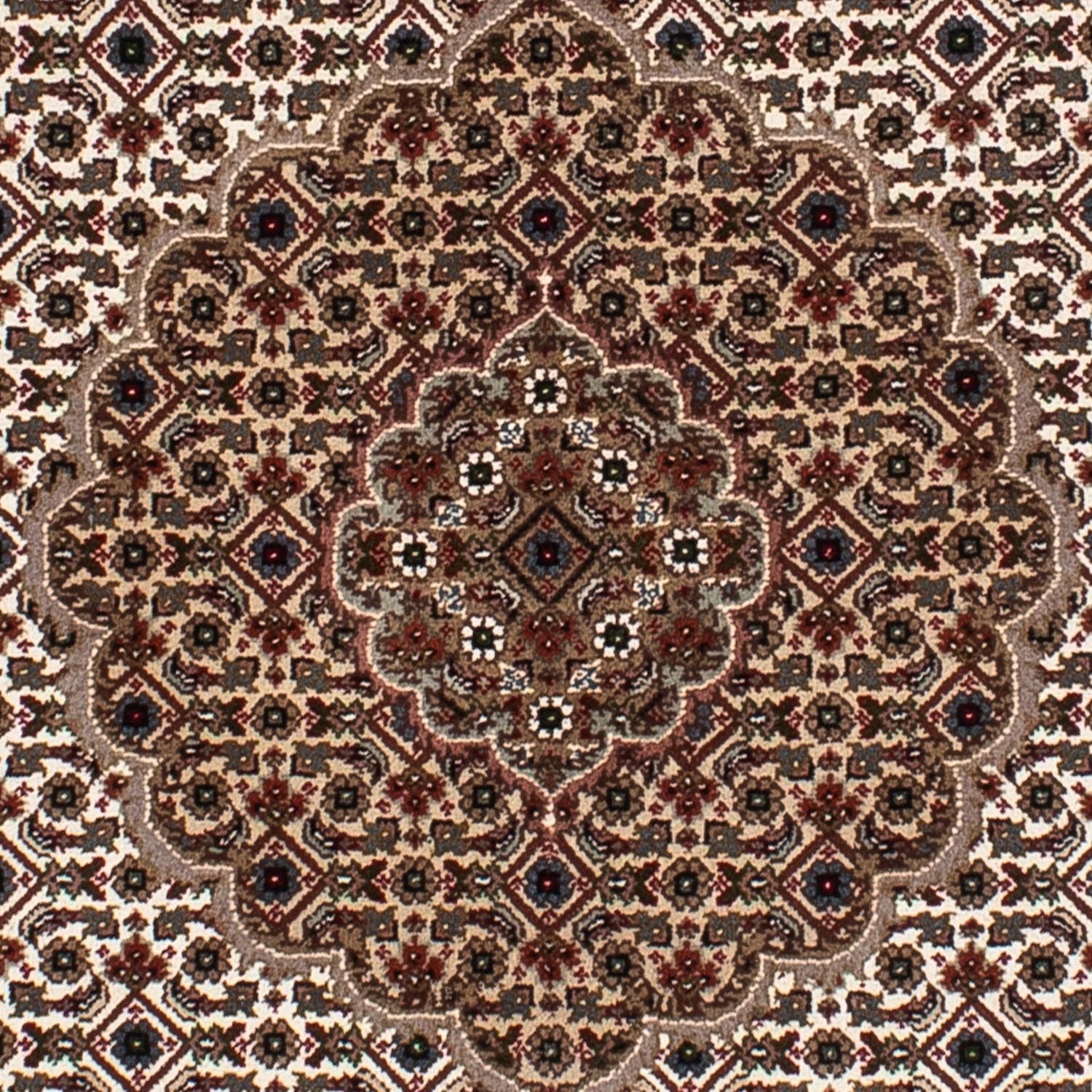 Persisk tæppe - Tabriz rundt  - 150 x 150 cm - flerfarvet