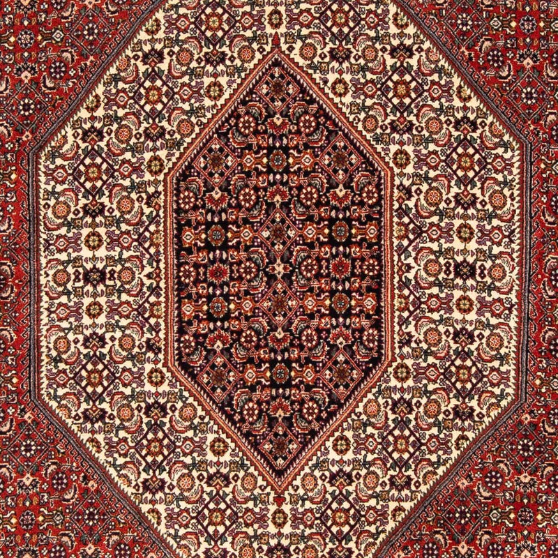 Persisk tæppe - Bijar - 244 x 153 cm - mørkerød