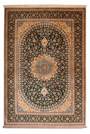 Silketæppe - China Silk - 183 x 122 cm - mørkerød