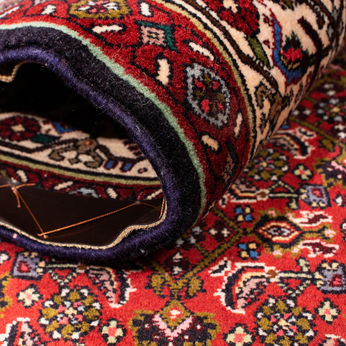 Persisk tæppe - Bijar - 263 x 164 cm - mørkerød