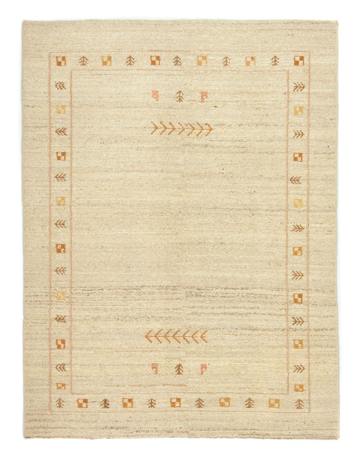 Gabbeh-tæppe - Persisk - 193 x 147 cm - beige