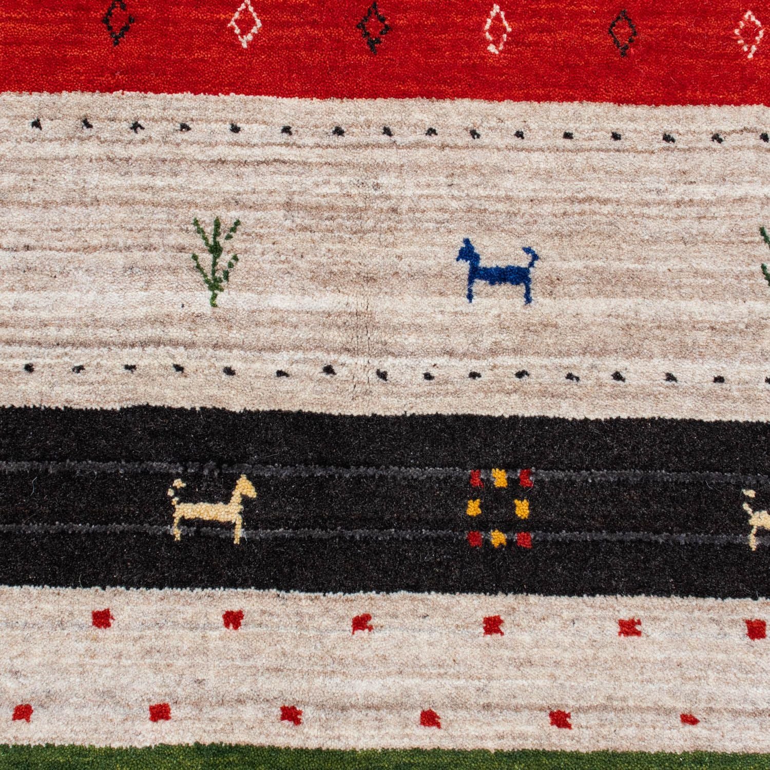 Gabbeh Tæppe - Loribaft Persisk - 202 x 143 cm - flerfarvet
