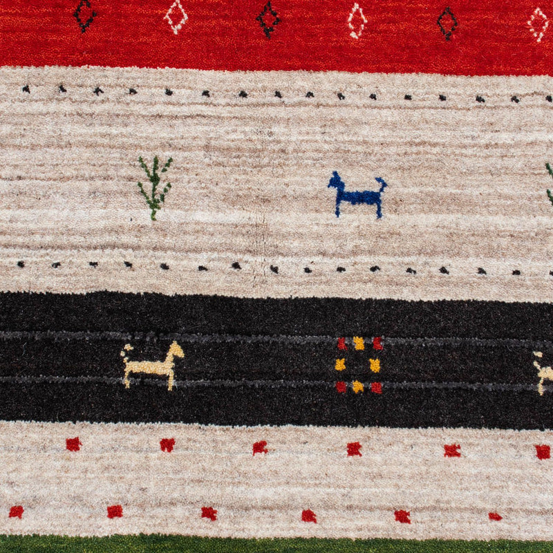 Gabbeh Tæppe - Loribaft Persisk - 202 x 143 cm - flerfarvet