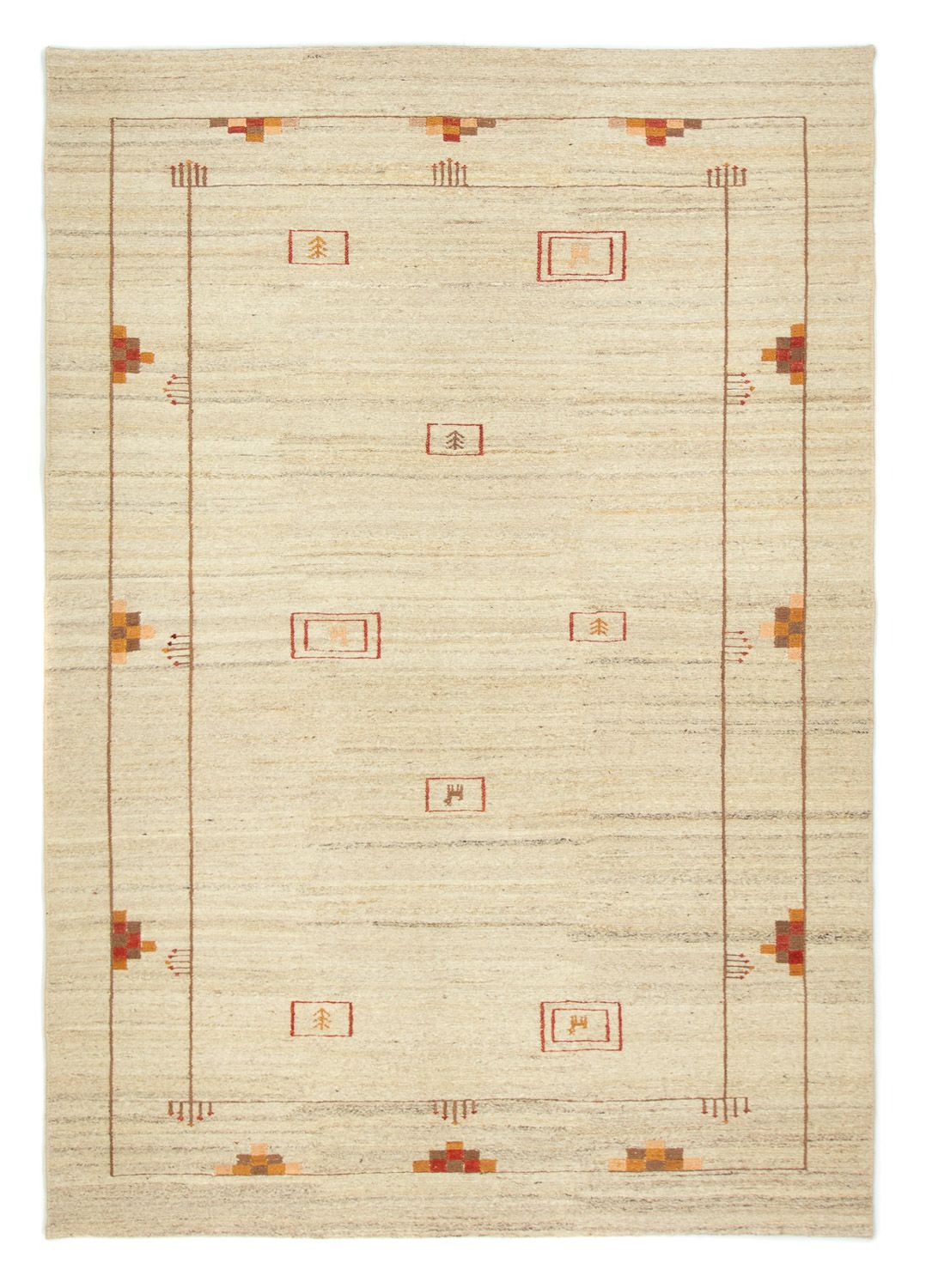Gabbeh-tæppe - Persisk - 240 x 166 cm - beige