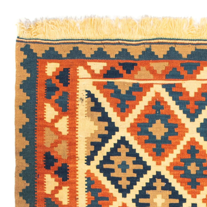 Kelim-tæppe - orientalsk firkantet  - 100 x 100 cm - beige