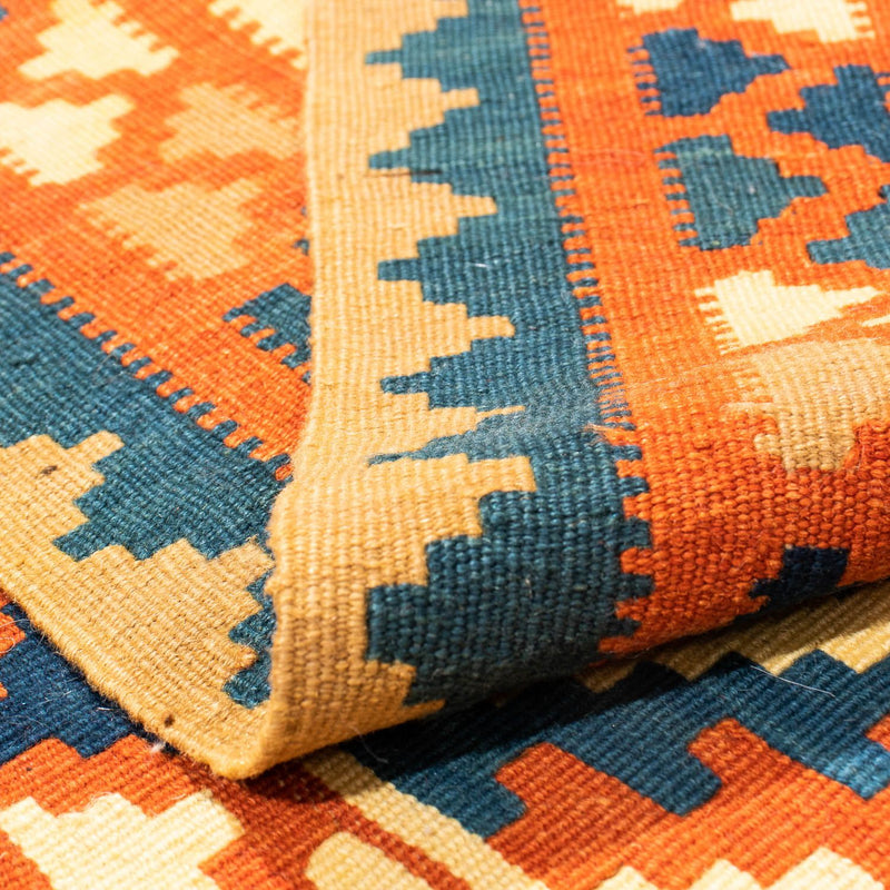 Kelim-tæppe - orientalsk firkantet  - 100 x 100 cm - beige