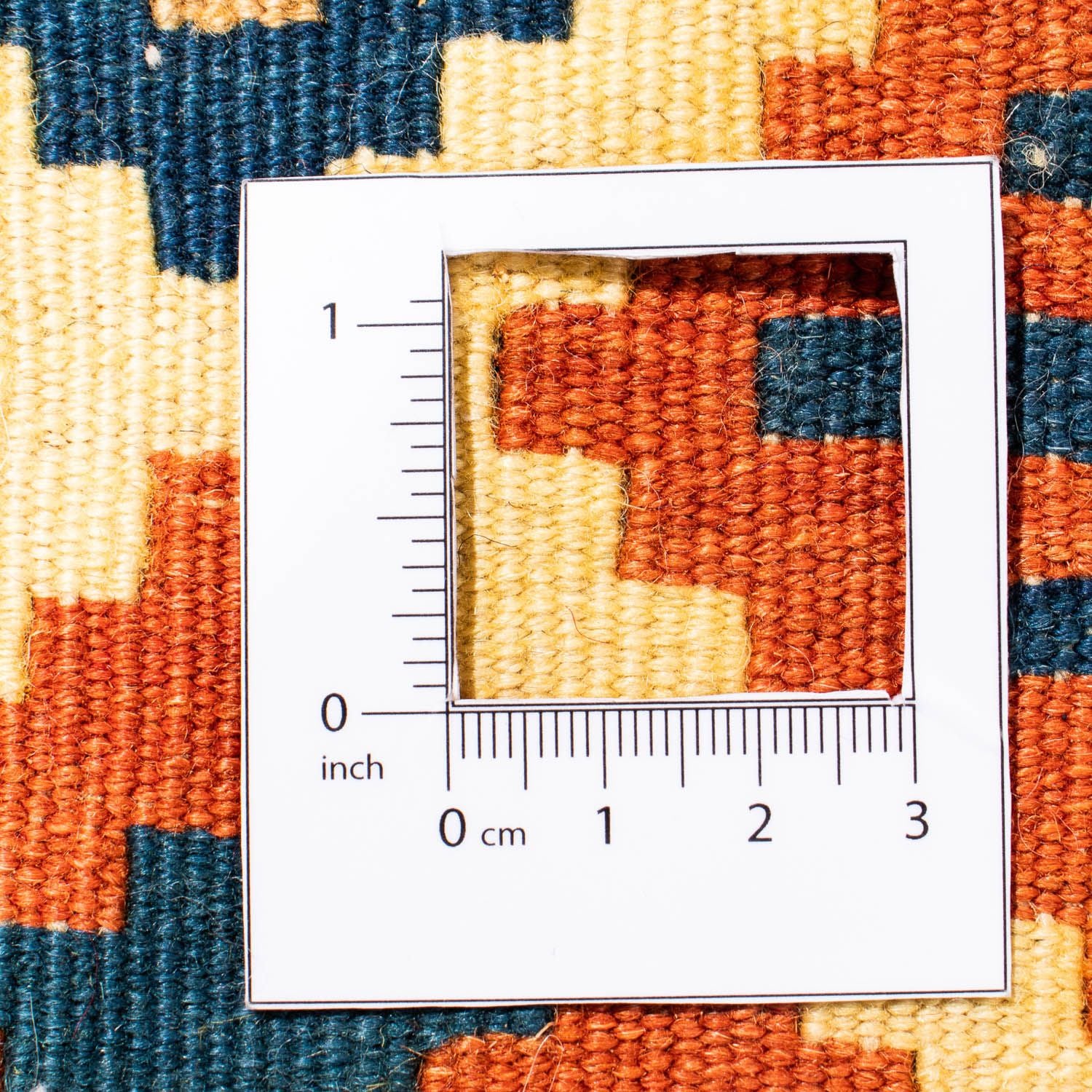 Kelim-tæppe - orientalsk firkantet  - 100 x 100 cm - beige