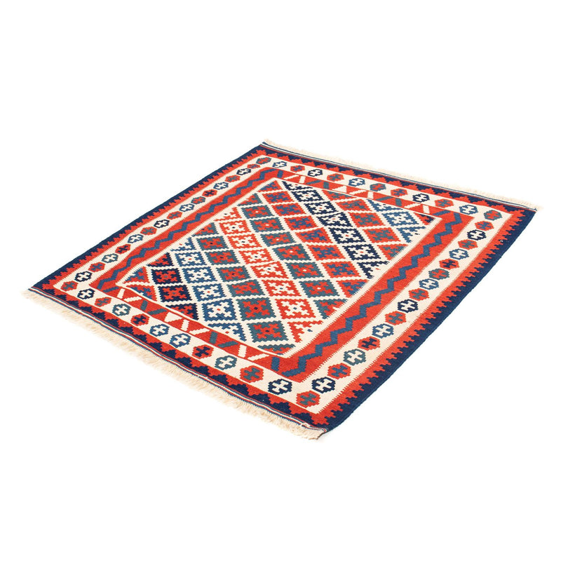 Kelim-tæppe - orientalsk firkantet  - 104 x 100 cm - flerfarvet