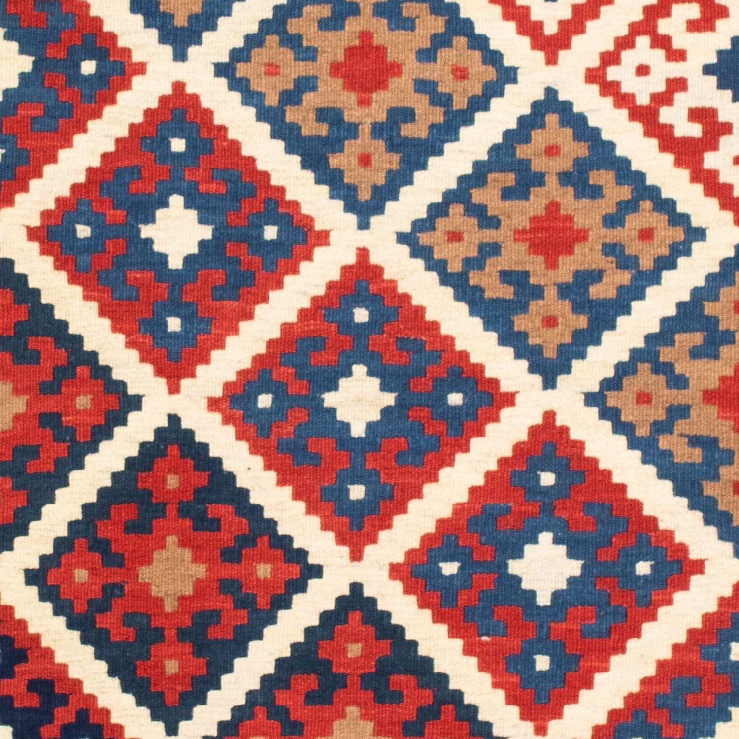 Kelim-tæppe - orientalsk firkantet  - 103 x 100 cm - flerfarvet