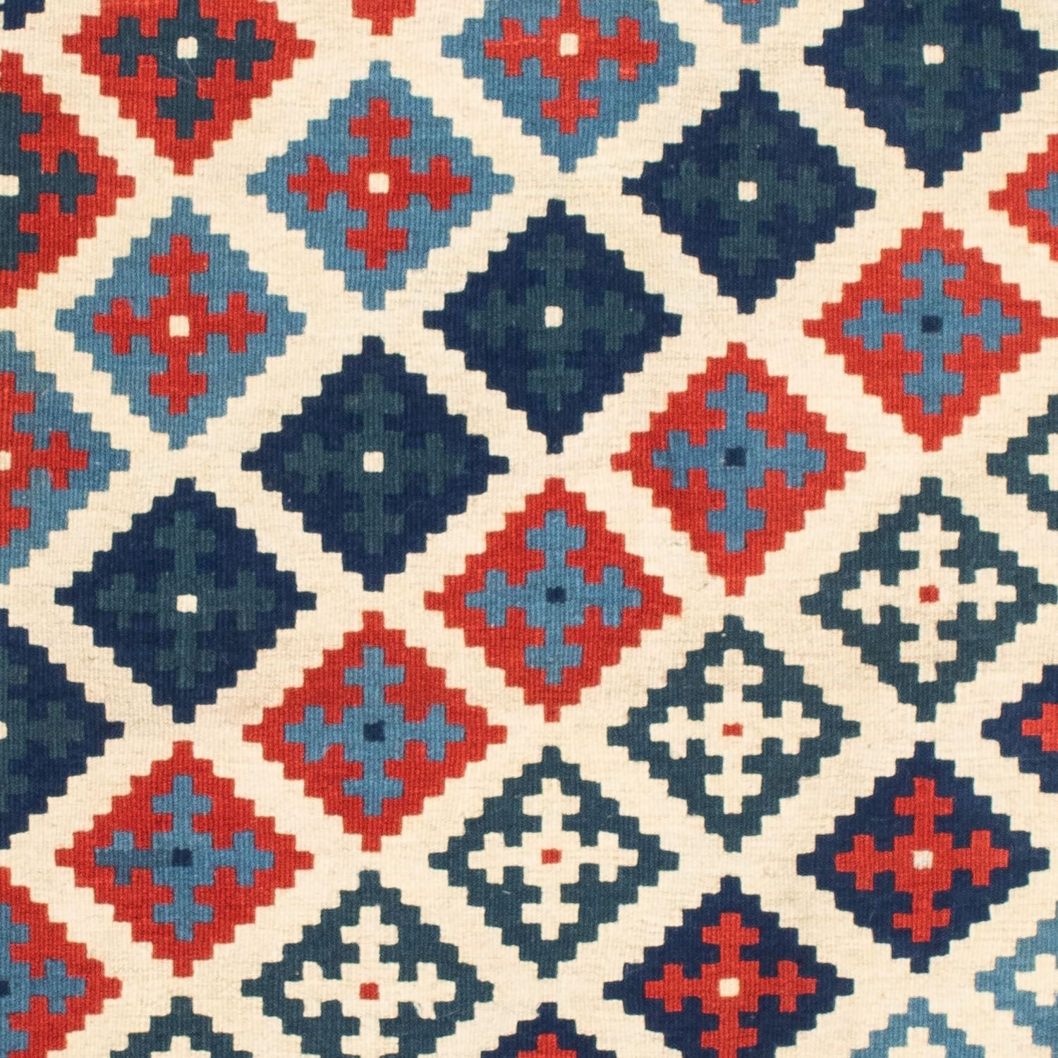Kelim-tæppe - orientalsk firkantet  - 100 x 100 cm - beige