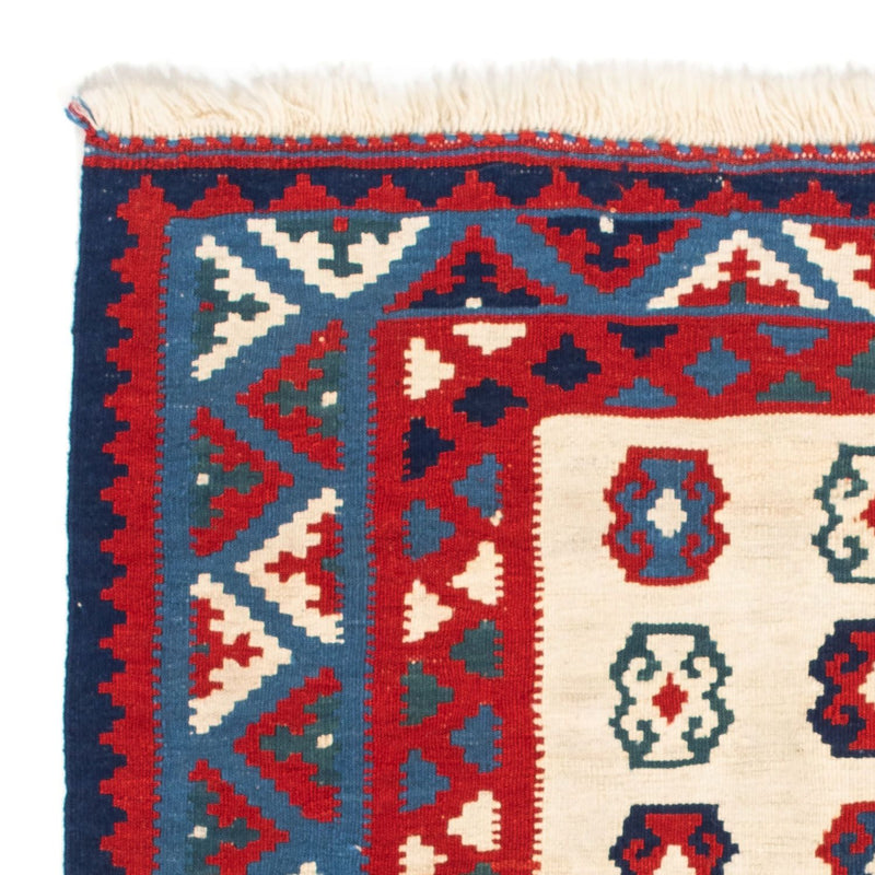 Kelim-tæppe - orientalsk firkantet  - 100 x 100 cm - beige