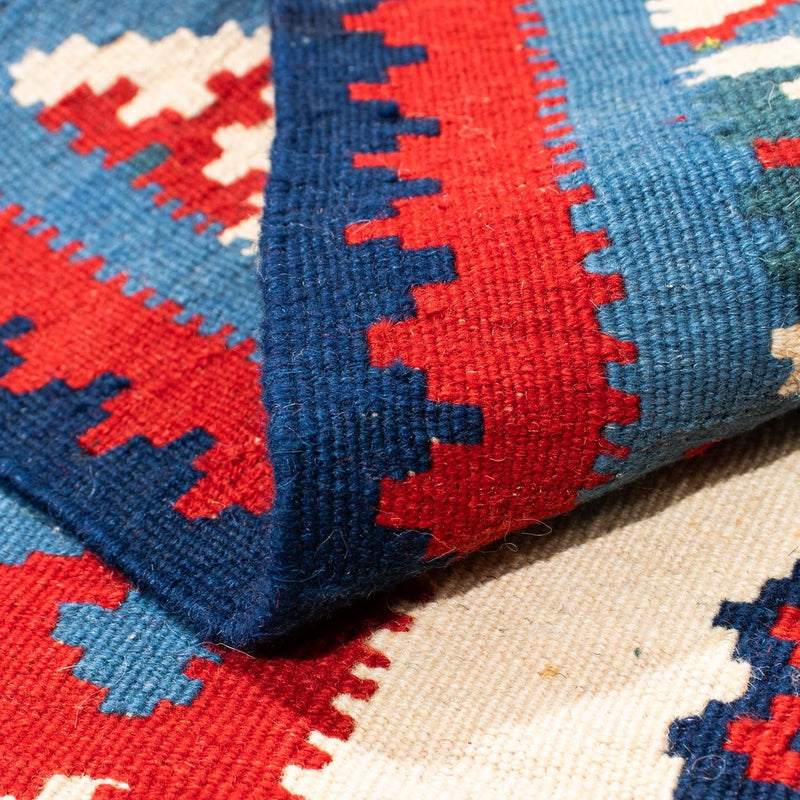 Kelim-tæppe - orientalsk firkantet  - 100 x 100 cm - beige