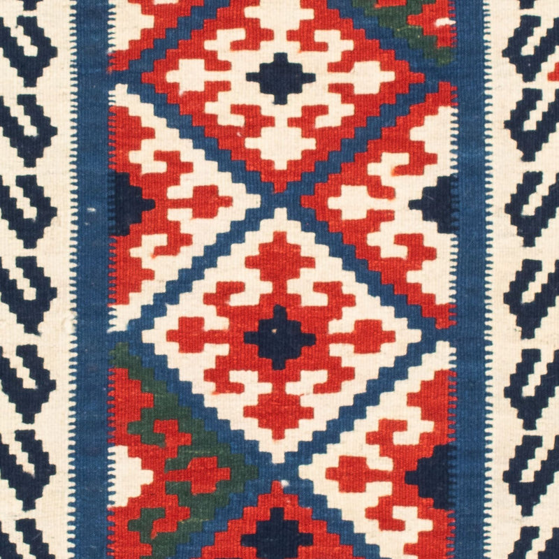 Kelim-tæppe - orientalsk firkantet  - 102 x 96 cm - flerfarvet