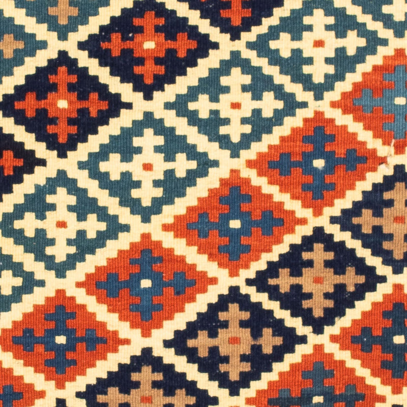 Kelim-tæppe - orientalsk firkantet  - 107 x 101 cm - beige