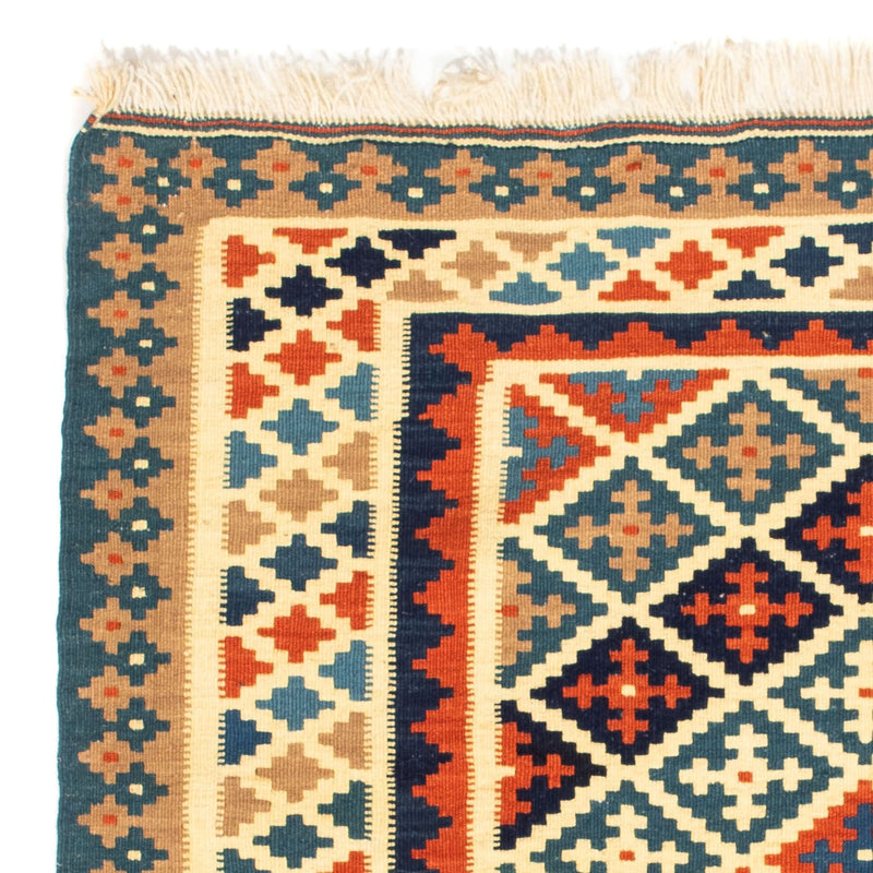 Kelim-tæppe - orientalsk firkantet  - 107 x 101 cm - beige
