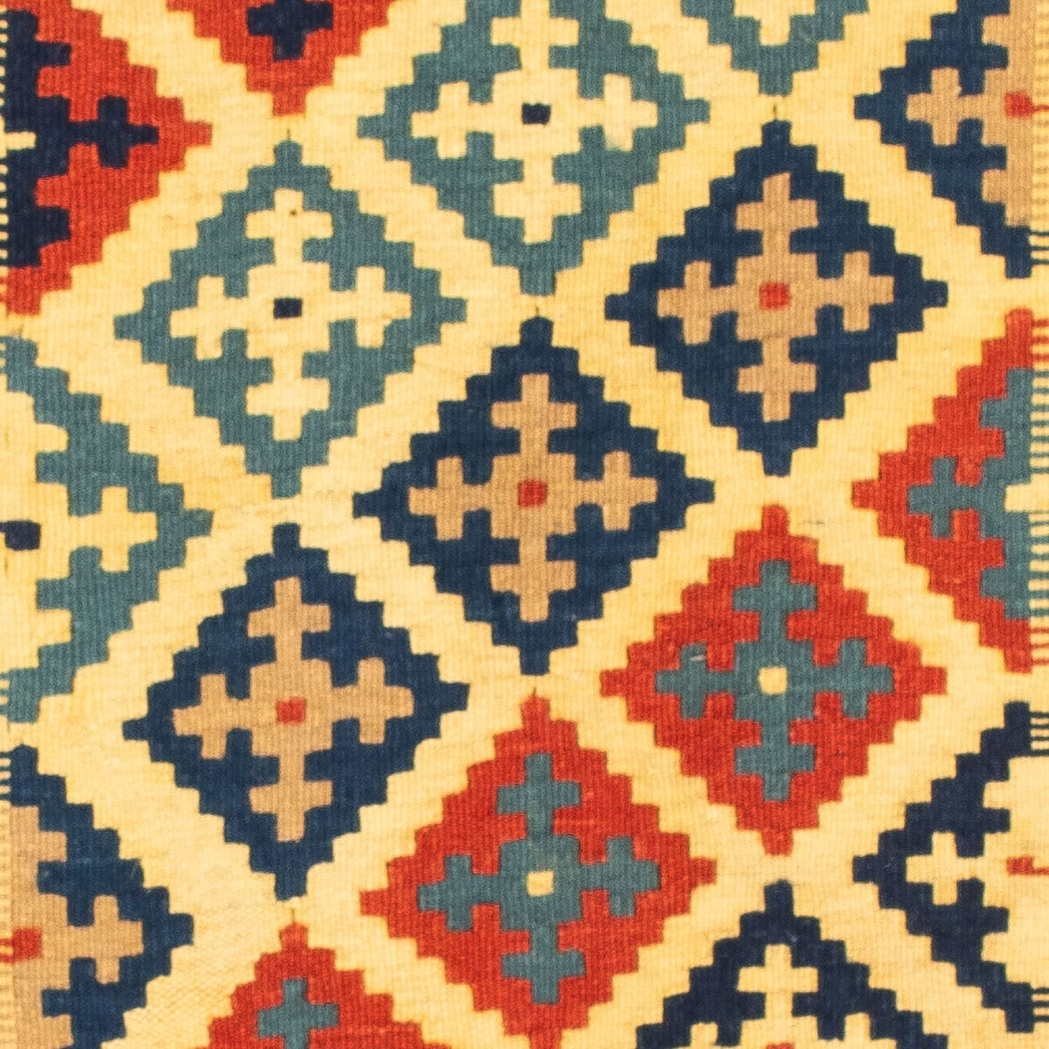 Kelim-tæppe - orientalsk firkantet  - 105 x 102 cm - flerfarvet