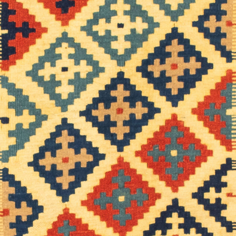 Kelim-tæppe - orientalsk firkantet  - 105 x 102 cm - flerfarvet