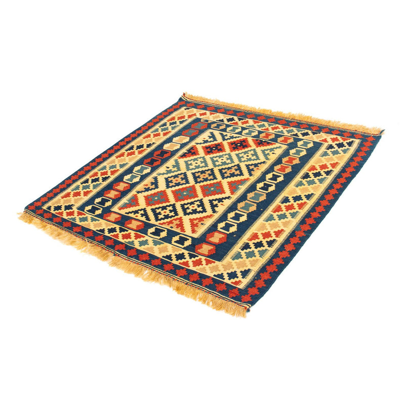 Kelim-tæppe - orientalsk firkantet  - 105 x 102 cm - flerfarvet